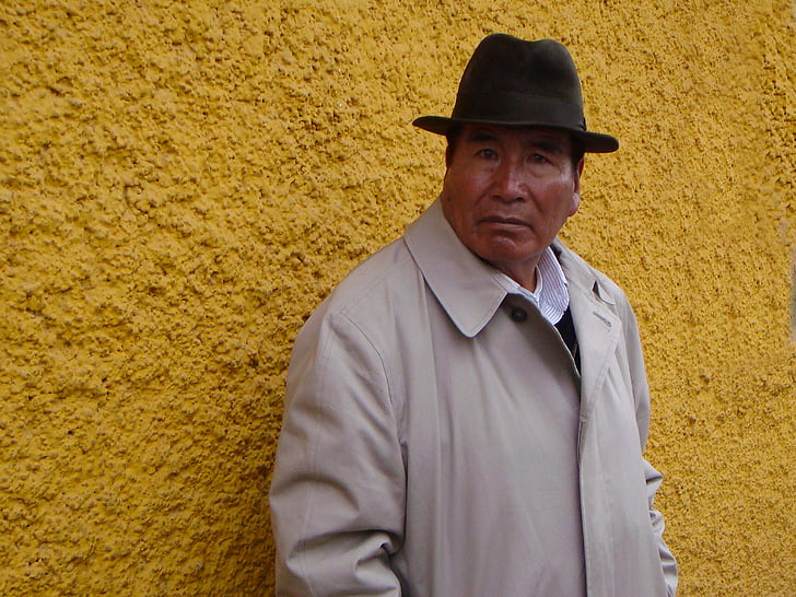 Peru, mannen, regnrock, hemlig agent, spionage