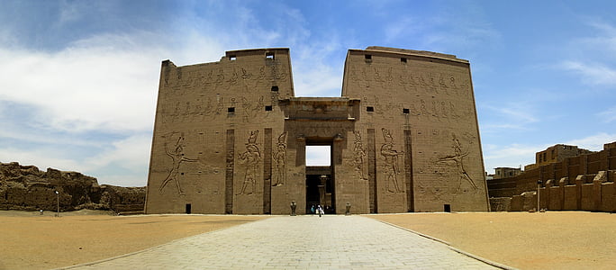 Egypten, Edfu, templet, pyloner