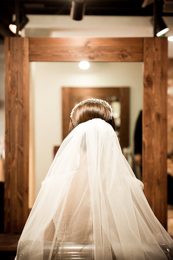 wedding, veil, the bride, bride, wedding dress, life events, adults only