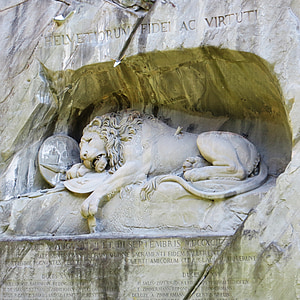 Lucerne, Memorial, Sveitsi, muistomerkki, Swiss, Lion, Maamerkki