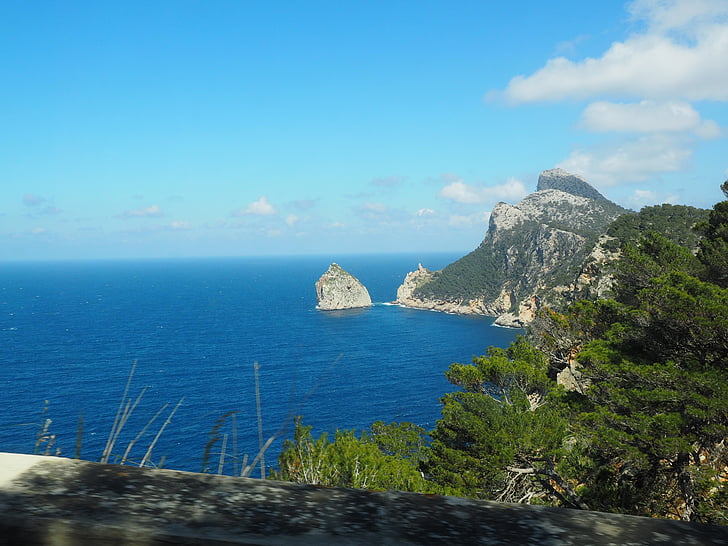 Mirador de la creueta, bakış açısı, Mallorca, ada, ilgi duyulan yerler, manzara, İdil