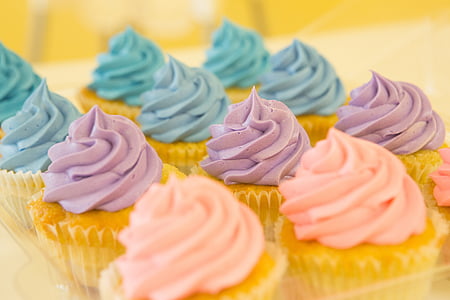 pastelitos (cupcakes), postre, alimentos, pastel, dulce, partido, celebración