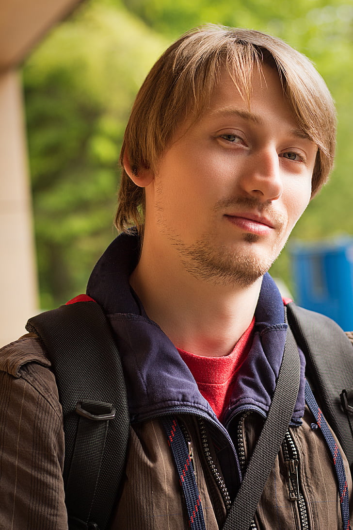 portrait, character, smile