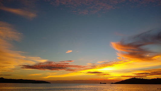 posta de sol, Kota kinabalu, Així Malàisia sabah