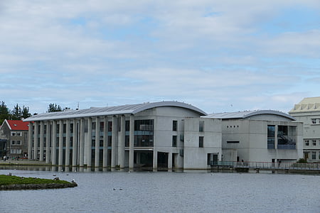 Reykjavík, radnica, politiky, historicky, fasáda, moderné, mesto