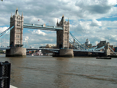 Tower bridge, Temže, řeka, historické, orientační bod, Architektura, Londýn