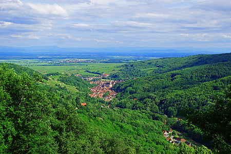 maisema, Alsace, Ranska, Luonto, kenttä, Village, Ala-Reinin