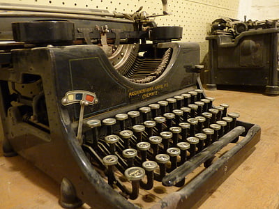 maskin, skriva ut, nycklar, teckensnitt, skrivmaskin, papper, bokstäver