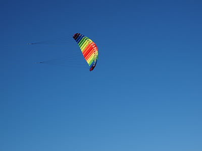 dragons, kite, kite flying, autumn, sky, blue, colorful
