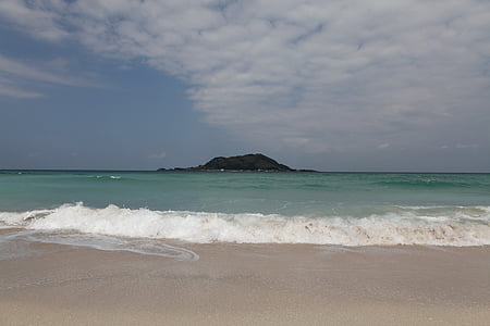 Isla, mar, Playa, ondas, Isla de Jeju, transferencia, arena