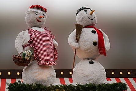 manusia salju, Nuremberg, anak-anak Natal, angka-angka, pasar Natal
