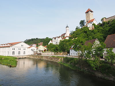 rechtenstein, landsbyen, Schwabisk alb, samfunnet, alb donau sirkel, Baden württemberg, ruinene av rechtenstein