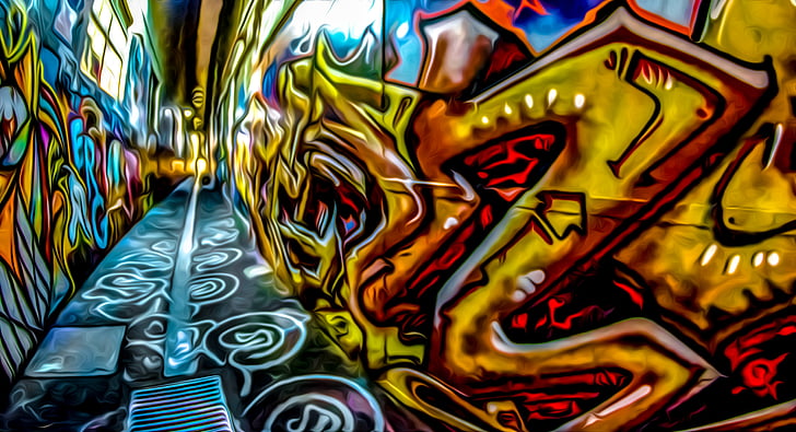 Graffiti, Grunge, Farbe, Street-art, Spray, Granada-Graffiti aus