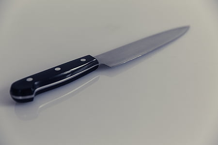 Nóż, Sharp, kuchnia, naczynia, odbicie, pojedynczy obiekt, metalu