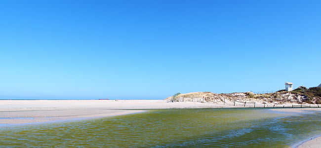 пляж, песок, Лагуна, мне?, небо, Береговая линия, Лето