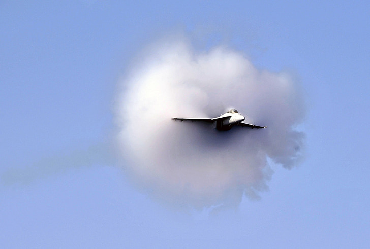 ljudvallen, Marinblå jet, Supersonic, flygplan, regeringen foto, militära, fenomenet