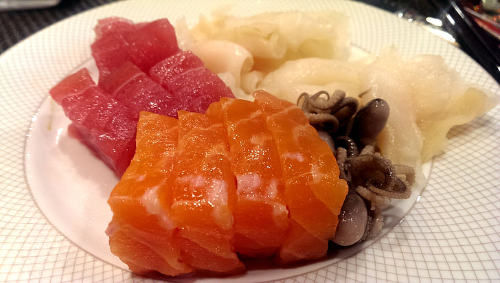 rå fisk skiva, Japan rätter, fisk, mat