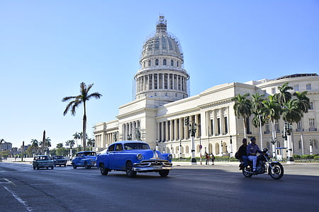 Kuba, Havana, Karibai, senas, Habana, pastatas, kelionės