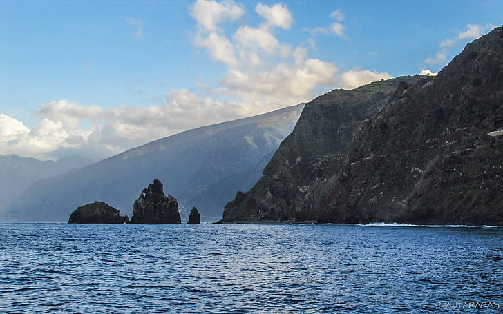 ön, Madeira, Atlanten, Rocks, landskap