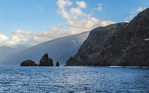 Остров, Мадейра, Атлантический океан, скалы, пейзаж