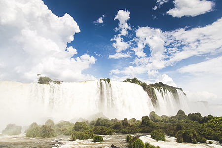 Cachoeira, Grande, maciça, natureza, água, paisagem, Rio