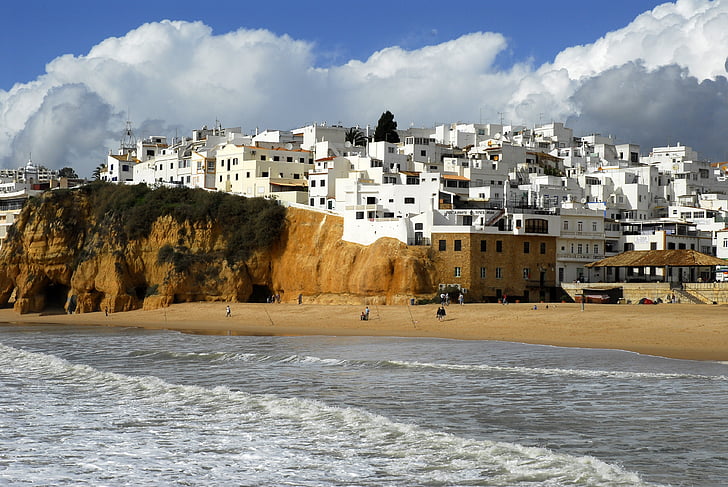 Beach, Portugalska, bele vasi, morje, Zunanjost objekta, edge voda, oblak - nebo