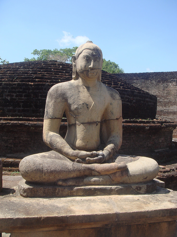 Budhu, náboženské, uctievanie, chrám, Rock, Socha, Srí lanka