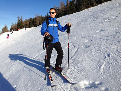 esqui, esqui, neve, desporto, área de esqui, Inverno, desportos de inverno