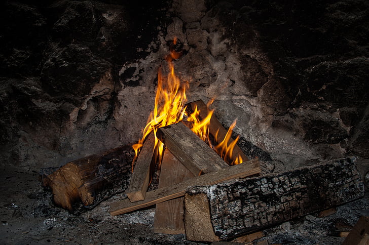 abrir fuego, fuego, madera, quemar, Blaze, llama, chimenea