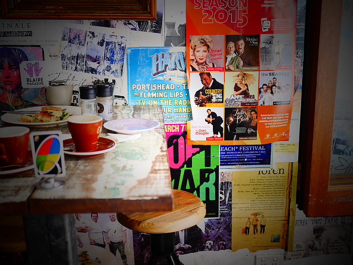 quán cà phê, nội thất, bàn gỗ, hiện đại, hipster, Trang trí