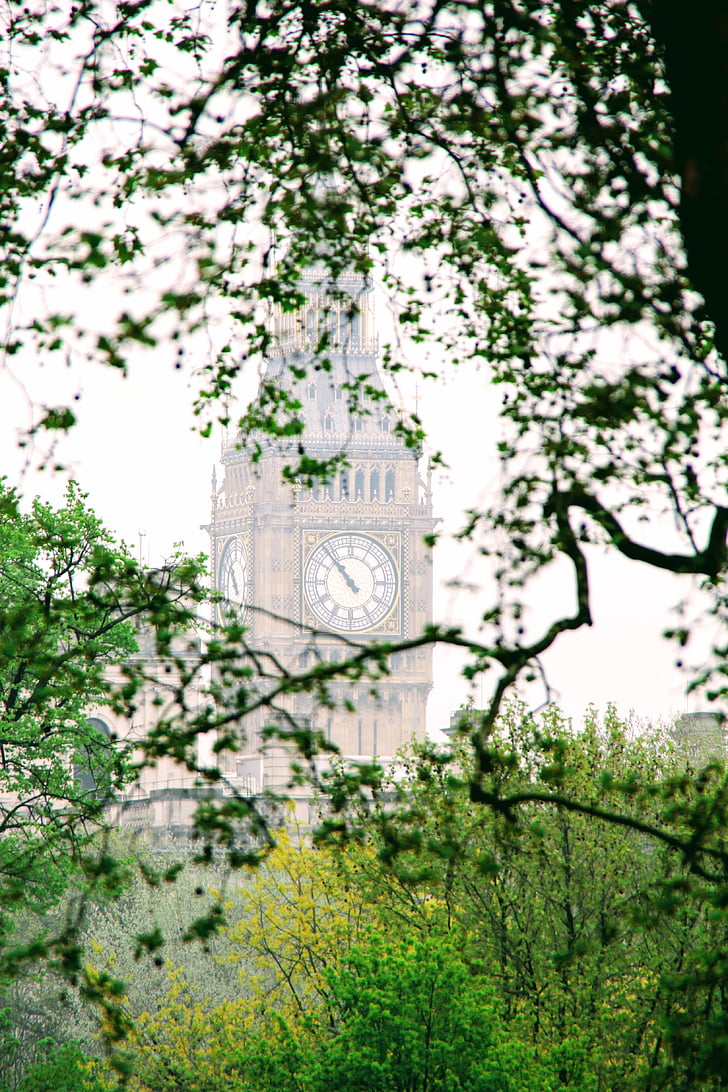 Лондон, Биг Бен, мъгла, забележителност, Обединено кралство, Clocktower, места на интереси