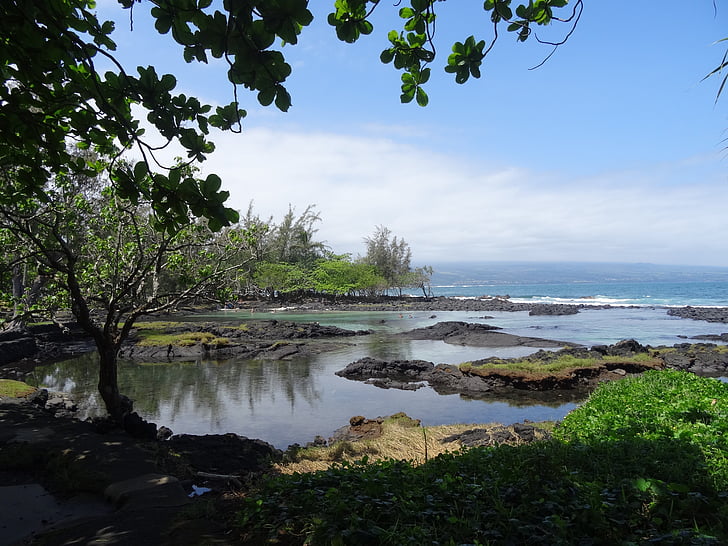 Hawaii, Meer, Ozean, Big Island, Lava-Strand, Küste, Natur