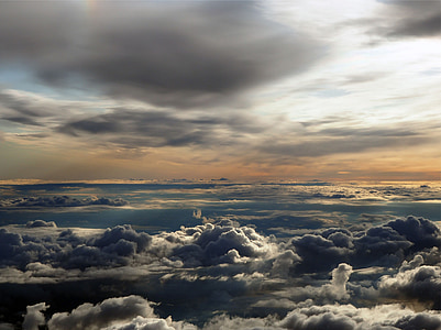 avió, núvols, Islàndia, natura, núvol - cel, temps, aire