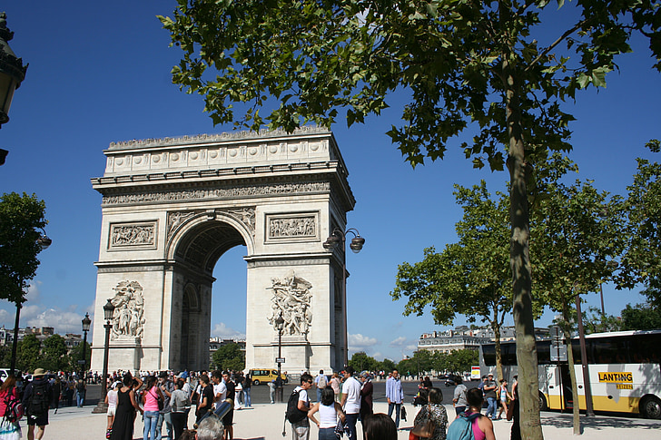Тріумфальна арка, Париж, Пам'ятник, Орієнтир, Панорама, знаменитий