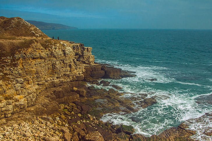 Dorset, Jurassic coast, Ocean, havet, Cliff, kusten, naturen