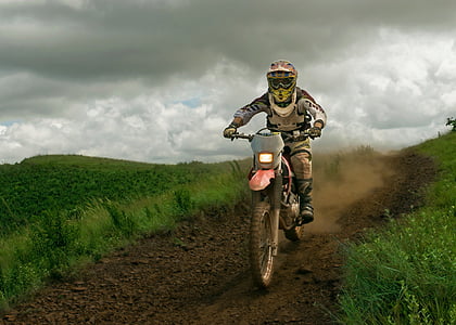 велосипед, Мотокрос, швидкість, на відкритому повітрі, трек, мотоцикл, бруд
