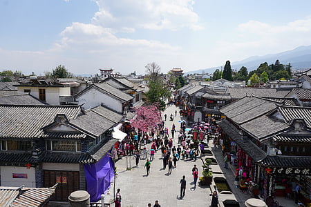 Lijiang, eski şehir, sokak