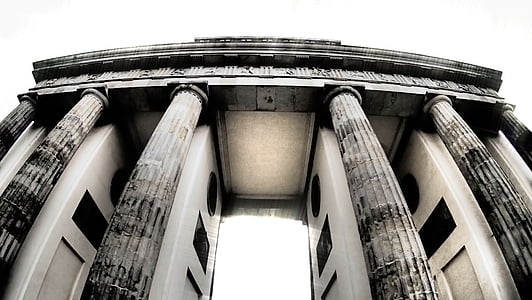 Berlín, puerta de Brandenburgo, Alemania, punto de referencia, Quadriga, edificio, capital