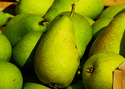 frukt, päron, trädgård, marknaden