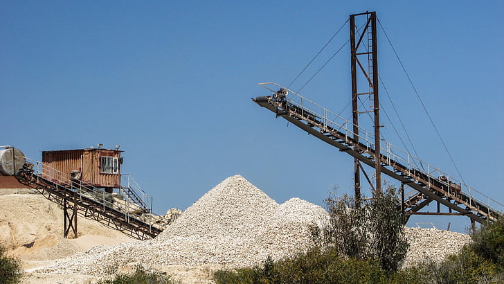 quarry, grit, belt, gravel, extraction, machinery, quarrying