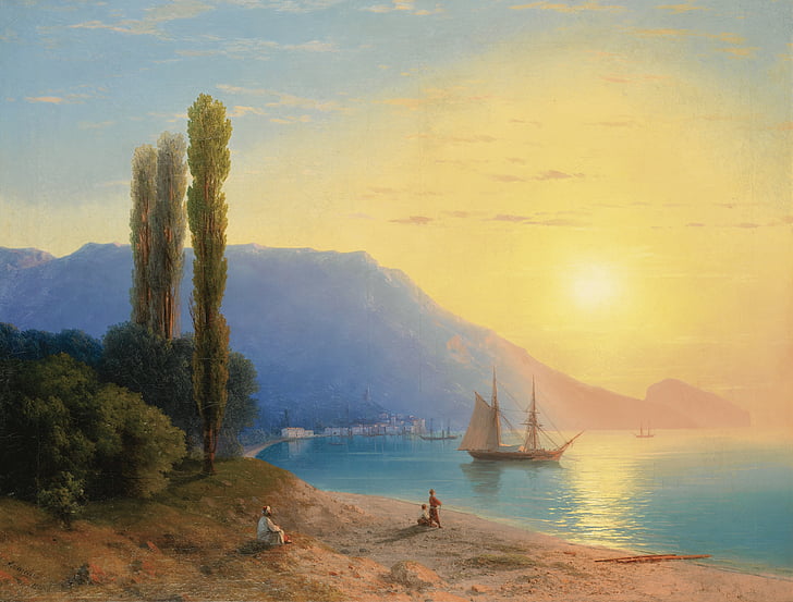 Ivan alvazovsky, pemandangan, lukisan, seni, artistik, Kesenian, minyak pada kanvas