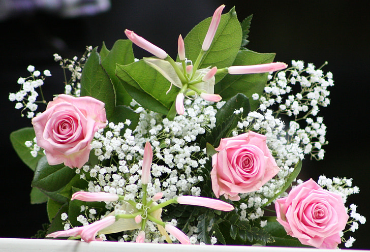 νυφική ανθοδέσμη, τριαντάφυλλα, Νυφικά πέπλα, λουλούδια, λευκό, Ρομαντικές αποδράσεις, μπουκέτο