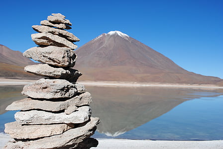 llacuna verd, Bolívia, l'altiplà, Andes, viatges