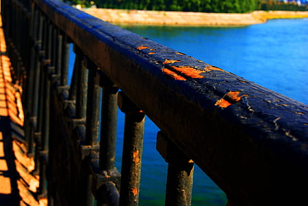 Bridge, Irkutsk, vann, rust, Bridge - mann gjort struktur