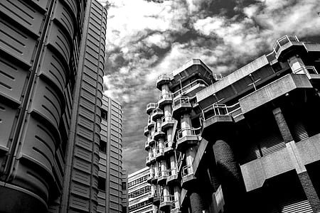 archivi nazionali, Ministero degli affari esteri, L'Aia, bianco e nero, architettura, esterno di un edificio, scena urbana