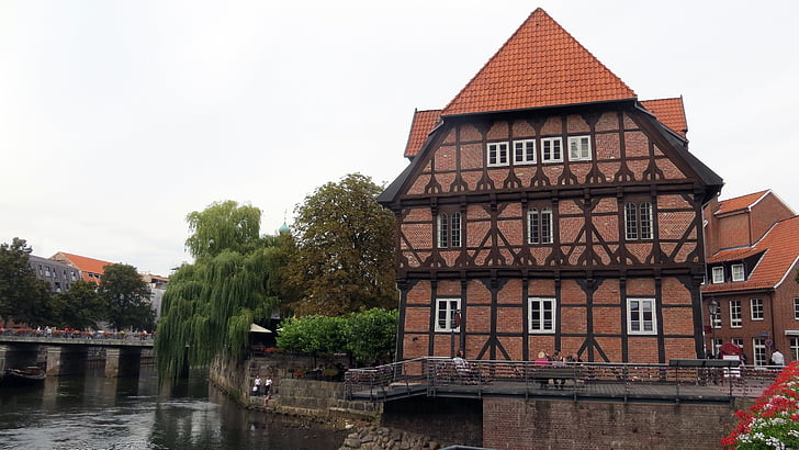 Lüneburg, clădire, fatada, bijuterie, arhitectura, oraşul vechi, Schela