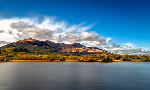 paysage, Lac, Irlande, nature, eau, été, Sky