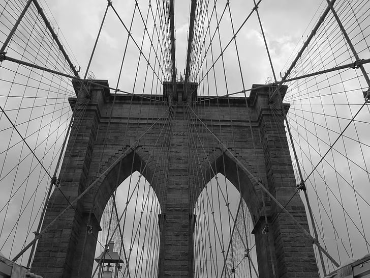 New york, é.-u., nowyjork, NewYork, vue, pont, architecture