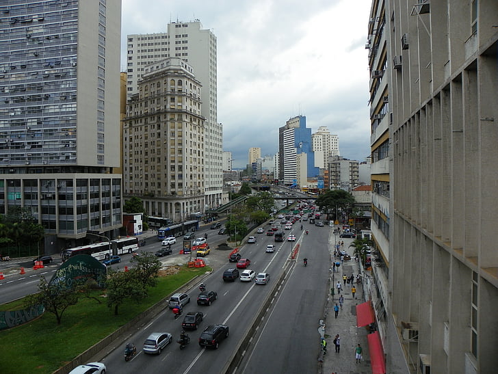 São paulo, byen, helligdager, 23 de maio avenue, motorvei