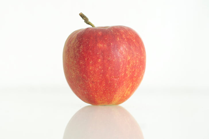 яблуко, фрукти, дзеркальне відображення, червоний